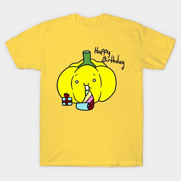 Happy Birthday - Yellow Bell Pepper T-Shirt by saradaboru
